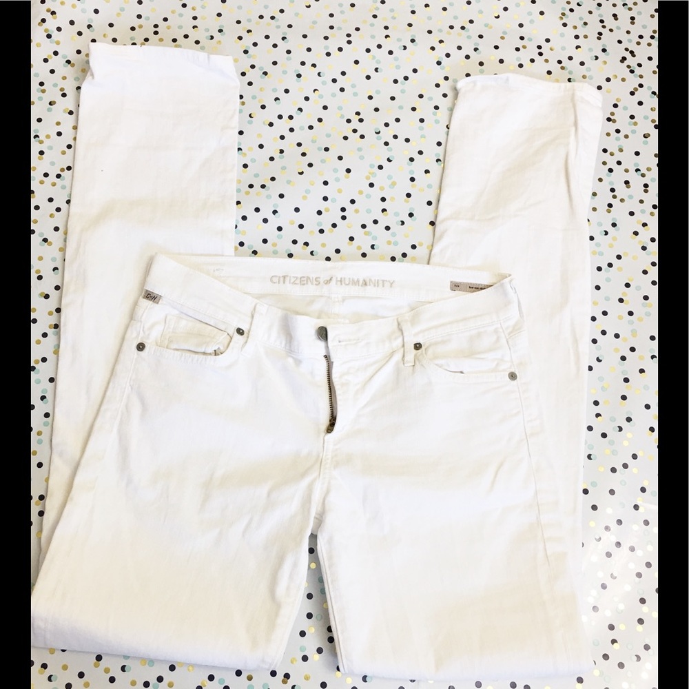 Citizens Of Humanity Ava White Straight Jeans